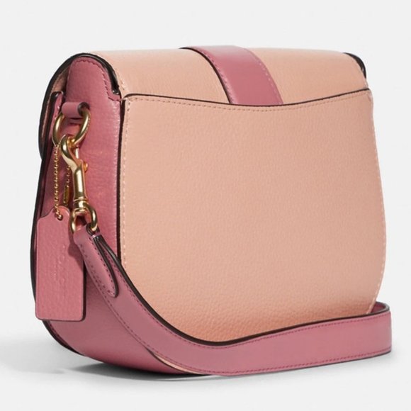 Coach Georgie Saddle Bag In Colorblock - Picture 4 of 16